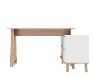 Стол письменный угловой "Флоро" ИВ-123.02.00 Дуб Онтарио/Белый_2581
